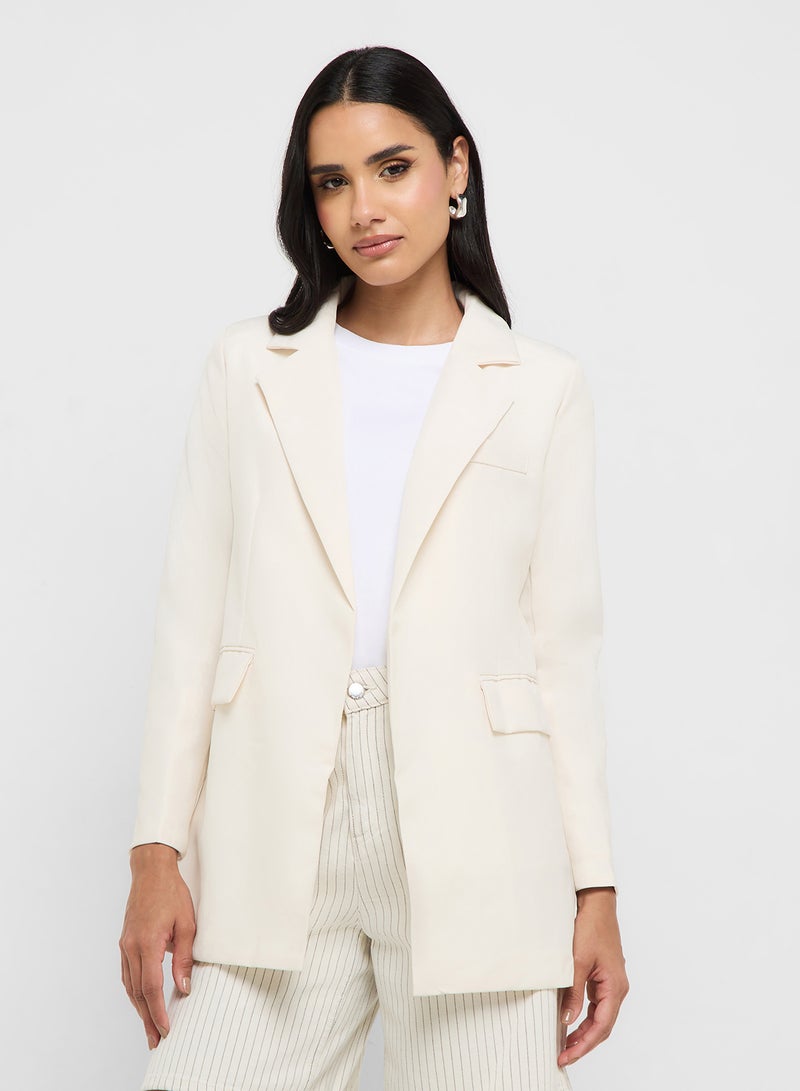 Ginger Double Breasted Longline Belted Blazer - Image 1
