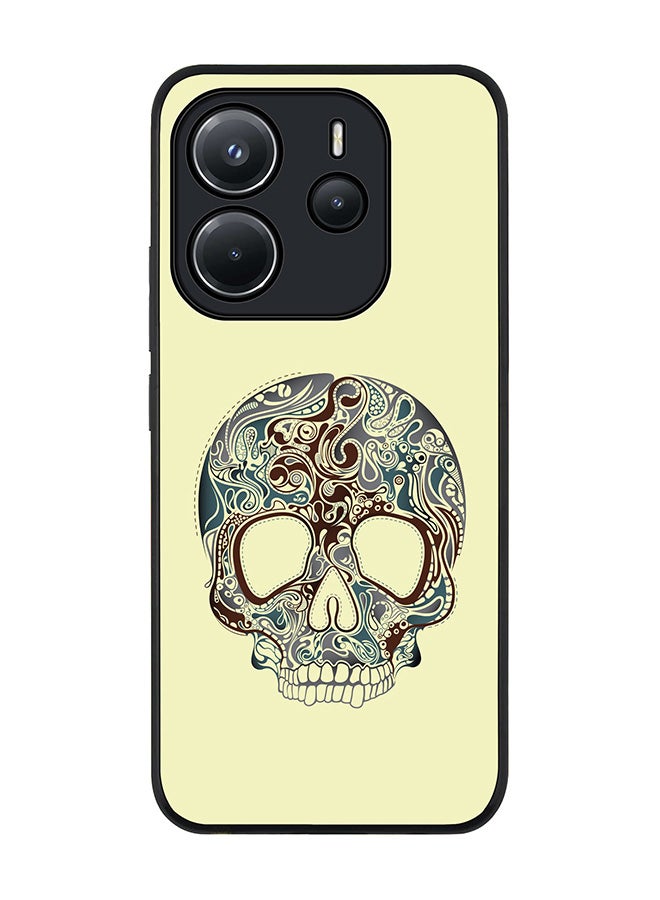Stylizedd For Xiaomi Redmi Note 14 4G 4G Case,Slim fit Camera Protection, Shockproof Thin Phone cover  - Skully Tattoo - Image 1