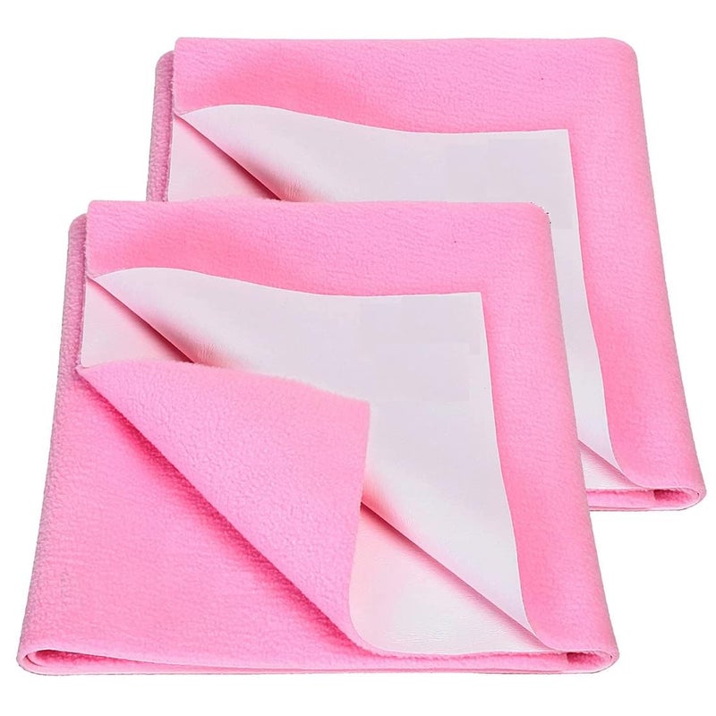 Edenwald Quick Dry Sheet for Babys Extra Absorbent Fast Dry Sheet Waterproof Mattress Protector Bed Protector Underpad Sheet for IncontinencePack of 2 Small 50x70 Pink - Image 2