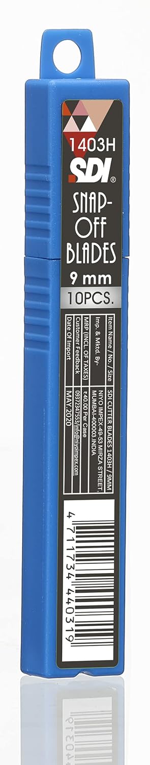 SDI 1403H Snap Off Cutter Blades 9 Mm Quality Carbon Steel Blades Pack of 100 Pcs - Image 5