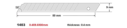 SDI 1403H Snap Off Cutter Blades 9 Mm Quality Carbon Steel Blades Pack of 100 Pcs - Image 4