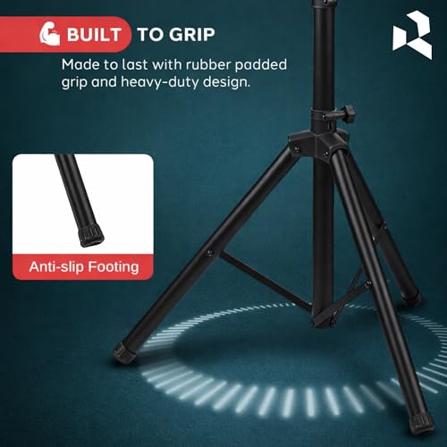 RISSACHI TV Stand | TV Stand Movable Tripod Floor Stand | Adjustable Height Mount for 32–65 Inch LED LCD Smart TVs | Space Saving Stand 35kg Support - Image 5