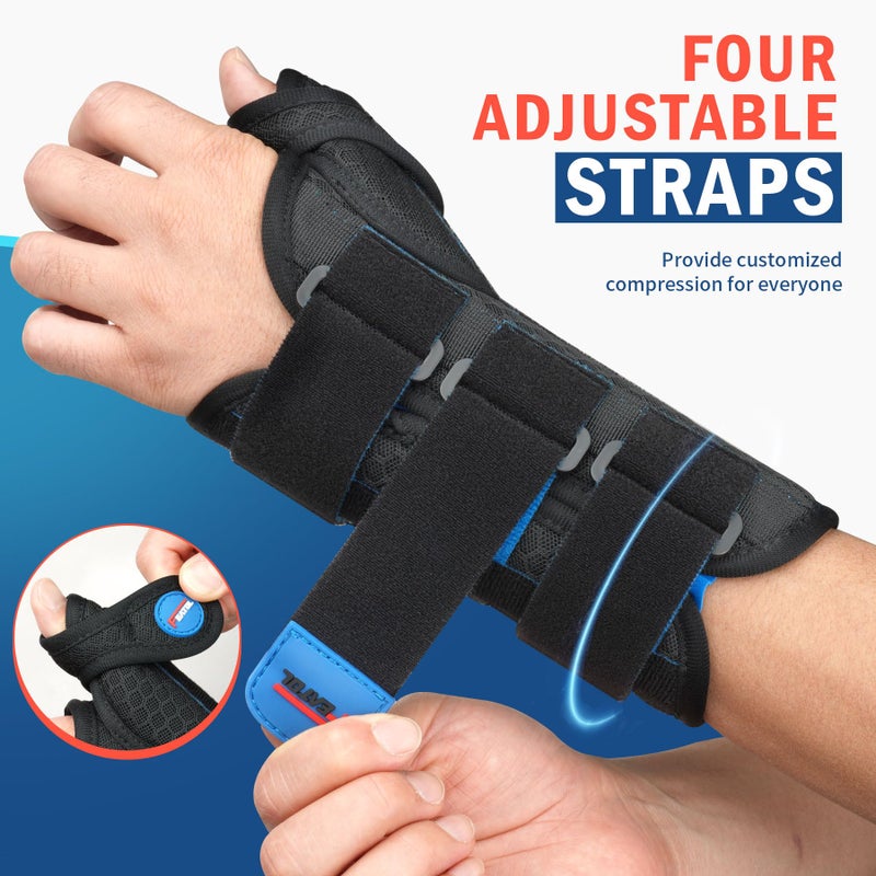 FEATOL 2 Pack Wrist Brace with Thumb Spica Splint for De Quervain's Tenosynovitis, Carpal Tunnel, Tendonitis, Arthritis-Thumb Brace for Pain Relief-Left And Right Hand-Medium/Large - Image 5