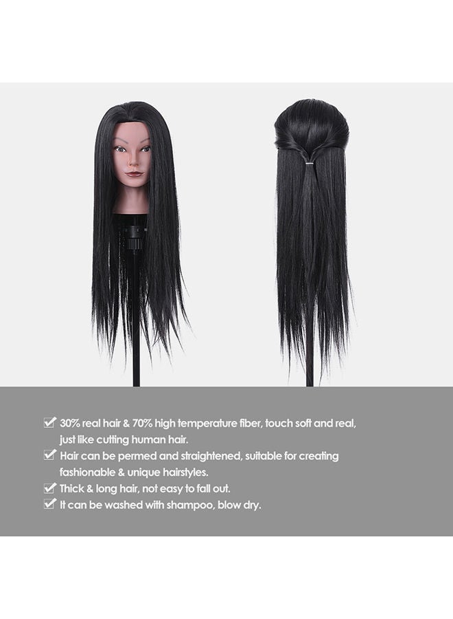 نيبمينينت رأس دمية للتدريب على تصفيف الشعر أسود 23بوصة - Image 3