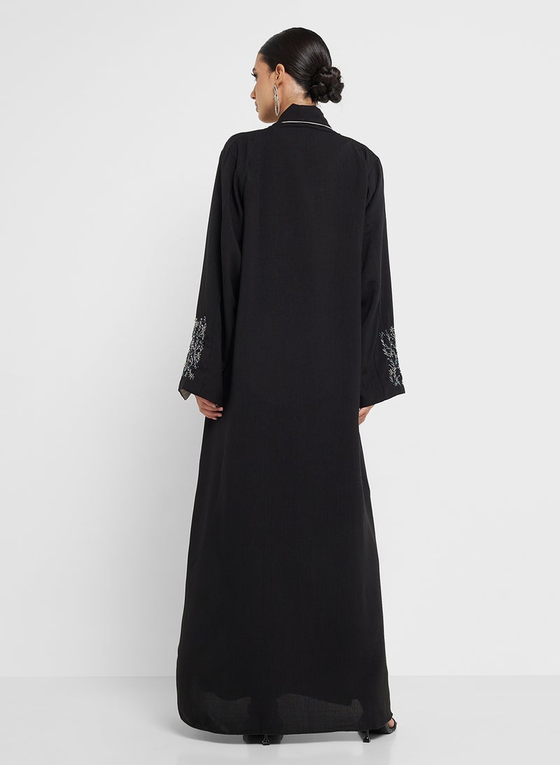 hayas closet Embellished Flared Sleeve Abaya  - Image 2