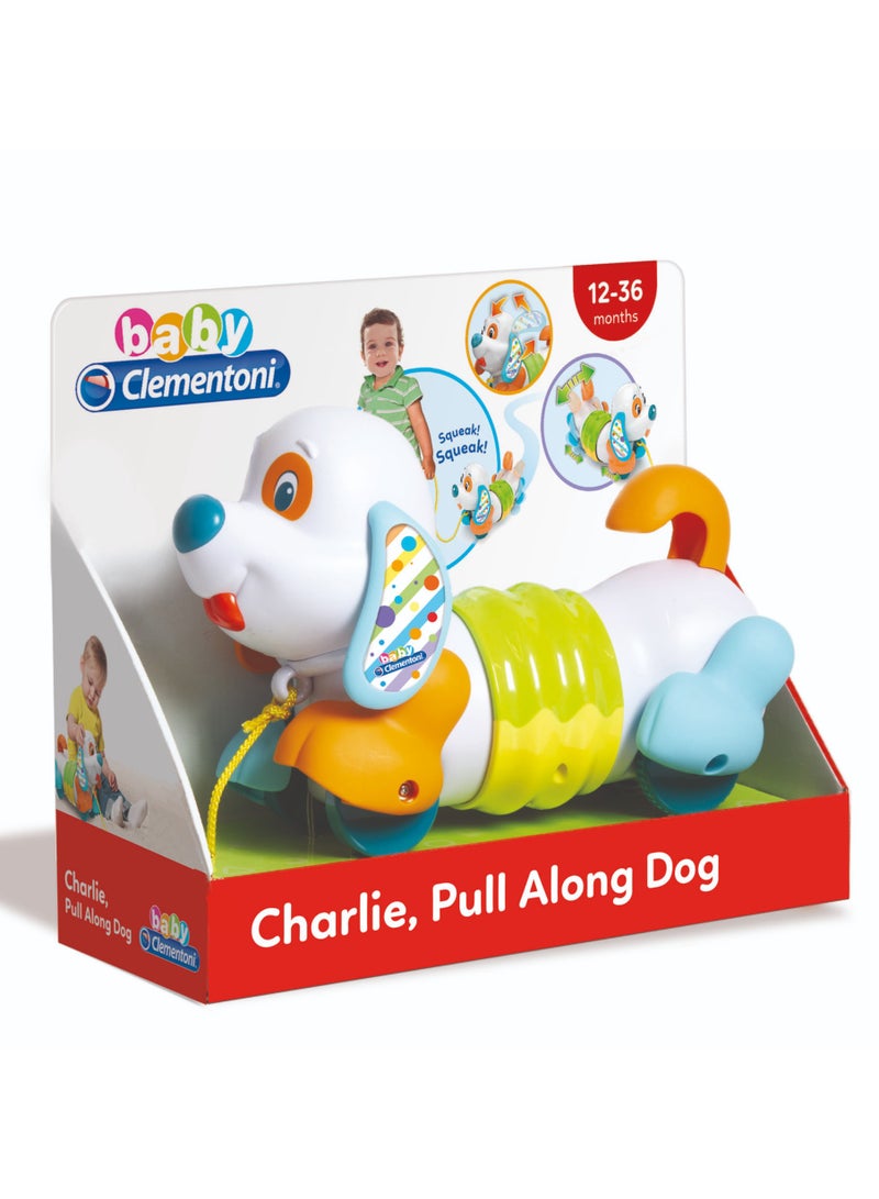 Clementoni Pull Along Dog for Baby Toddlers | Interactive Toy for Baby and Toddler | Helps with Motor Skill Development | Bright Colors | Early Development Toy | Perfect Gift for Baby and Toddler - Image 1