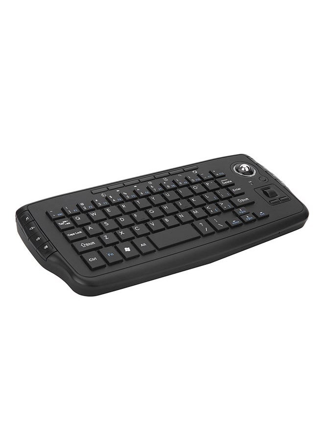 Generic - Wireless Keyboard Remote Control With Trackball Mouse Black - Image 1