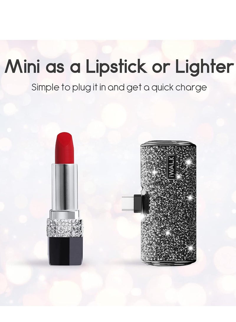 آيووك بنك الطاقة المحمول الصغير المحمول iWALK بنك الطاقة 4500 مللي أمبير في الساعة، من النوع C-أسود ماسي-أسود - Image 3