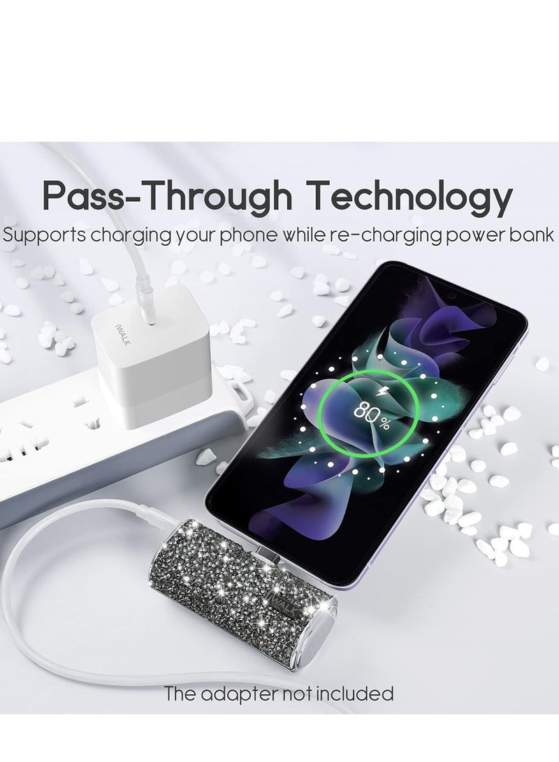 آيووك بنك الطاقة المحمول الصغير المحمول iWALK بنك الطاقة 4500 مللي أمبير في الساعة، من النوع C-أسود ماسي-أسود - Image 4