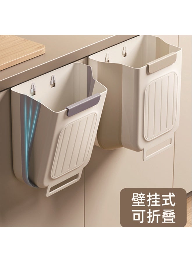 1pieces Wall Mounted Collapsible Kitchen Trash Can, Home Cabinet Door Hanging Storage Basket, Bathroom Paper Storage Basket, Home Decor, Housewarming Gifts, Room Decor - Image 5