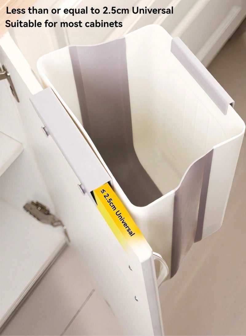 1pieces Wall Mounted Collapsible Kitchen Trash Can, Home Cabinet Door Hanging Storage Basket, Bathroom Paper Storage Basket, Home Decor, Housewarming Gifts, Room Decor - Image 3