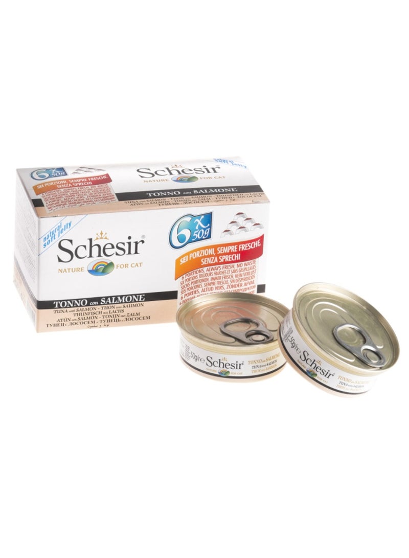 شيسر طعام قطط متعدد الأغراض - تونة مع سمك السلمون - 6 × 50 جم - Image 3