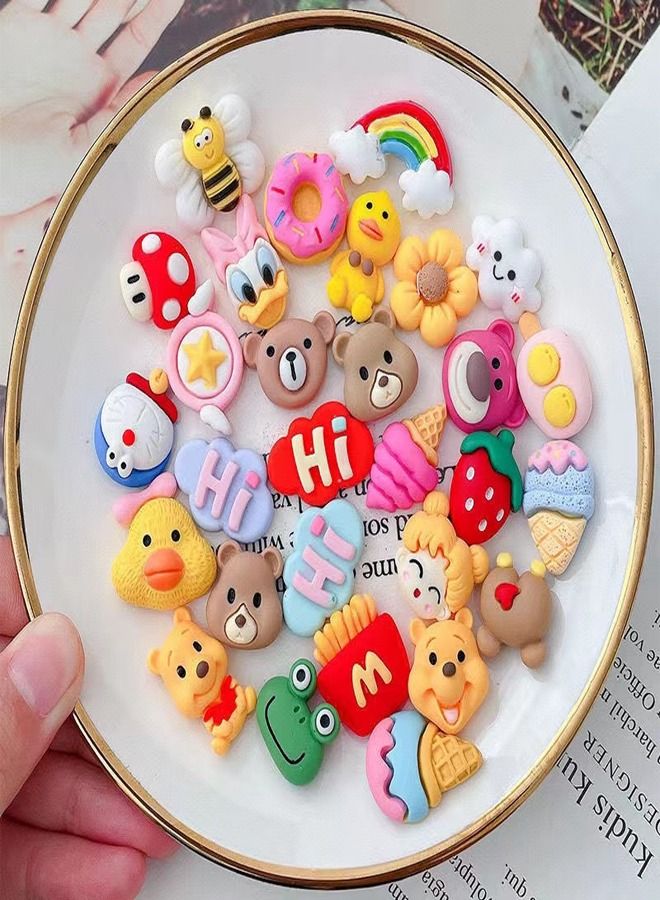 fashionhome 100 Pieces Random 3D Cute Animals Flat Back Resin Embellishments Earrings Charms DIY Scrapbooking Hair Accessories Phone Décor  - Image 5