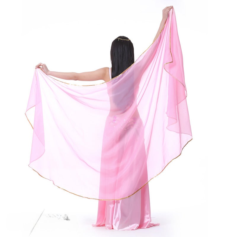 250x120cm Chiffon Belly Dance Veil Pink 