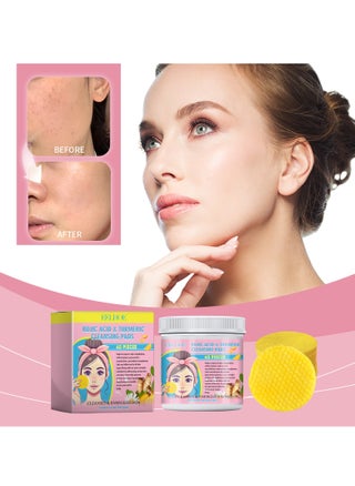 40Pcs Kojic Acid and Turmeric Cleansing Pads, Turmeric Cleansing Pads Exfoliating Cleansing Facial Treatment - pzsku/Z2980AE90EC8BBF755302Z/45/_/1725937486/321187b9-b171-43cc-8cb9-6ea93f2943a1