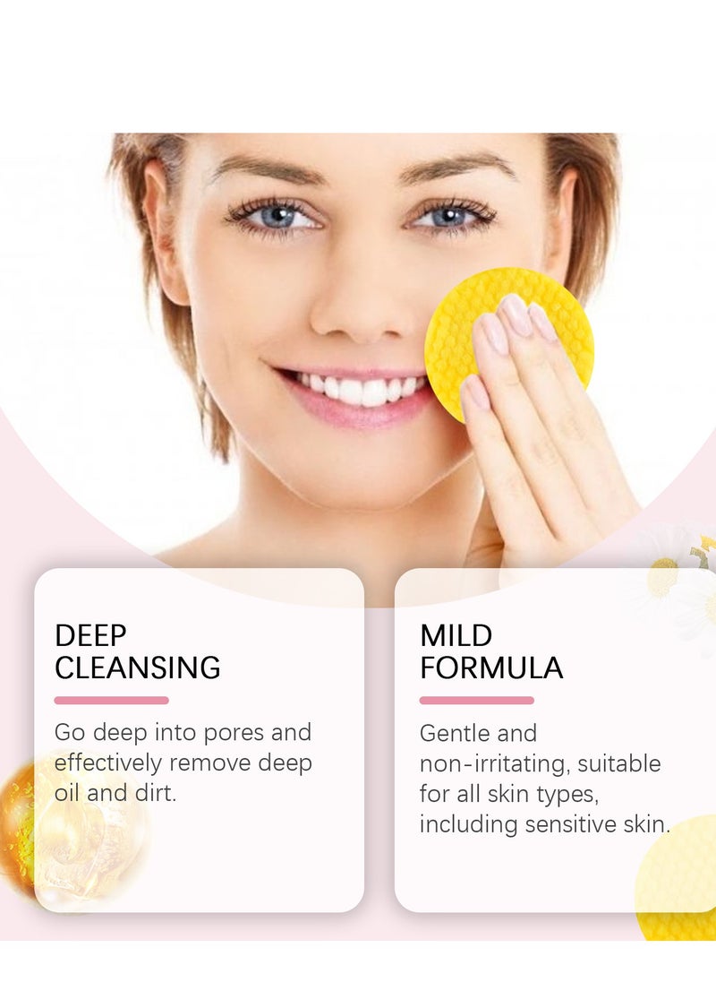 40Pcs Kojic Acid and Turmeric Cleansing Pads, Turmeric Cleansing Pads Exfoliating Cleansing Facial Treatment