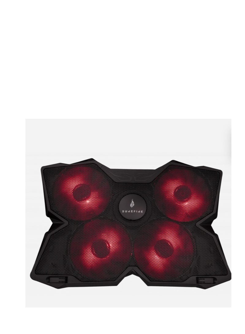 SureFire Bora Gaming Laptop Cooling Pad Red - Image 1