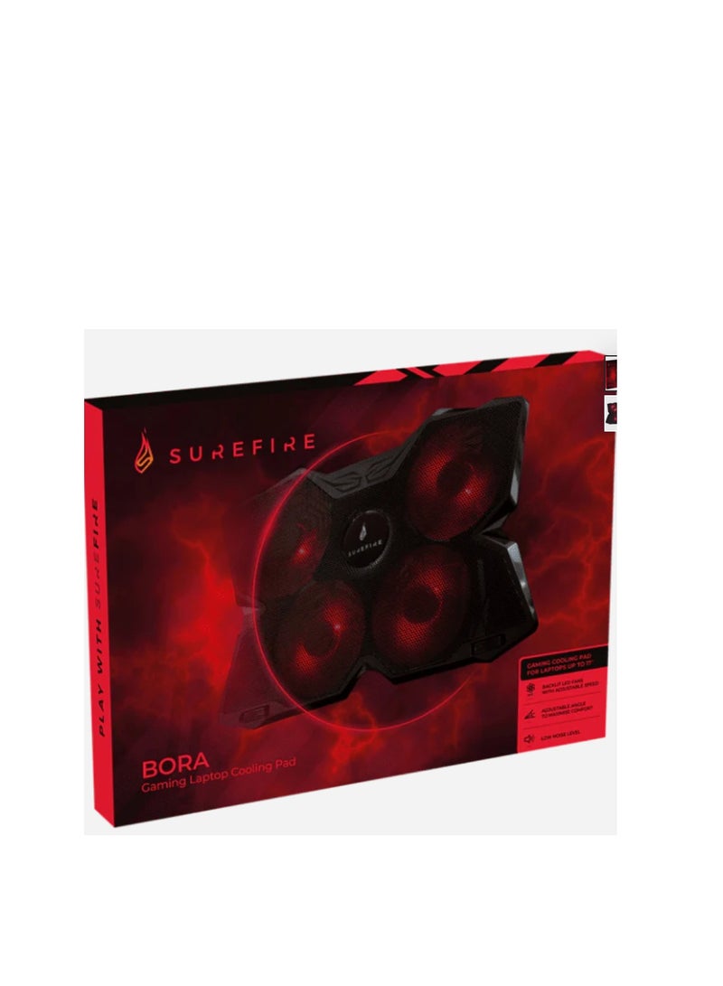 SureFire Bora Gaming Laptop Cooling Pad Red - Image 2