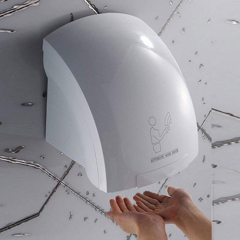 High Speed Automatic Hand Dryer, White, 24x23cm, with Motion Sensor for Bathrooms and Hotels 1200W - Image 1