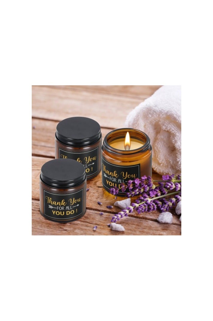 3 piece Scented Candles Gift Set ，Natural Soy Wax Aromatherapy for Home Stress Relief Lavender White Peach Gardenia for Men and Women - Image 2