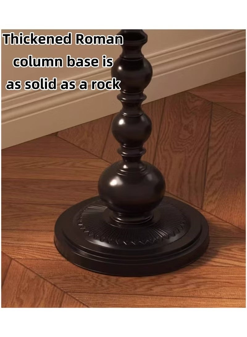 Beauenty Black Nordic Sofa Side Cabinet Living Room Home Small Coffee Table Modern Minimalist Corner, Metal Iron Outdoor Round Table Weather Resistant Anti-Rust Outdoor End Table 52X40X40 cm - Image 3