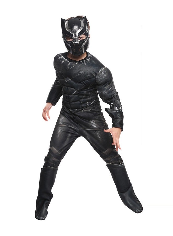 Marvel Black Panther زي ديلوكس ، زي طفل البطل الخارق ، فستان كوسبلاي - Image 1