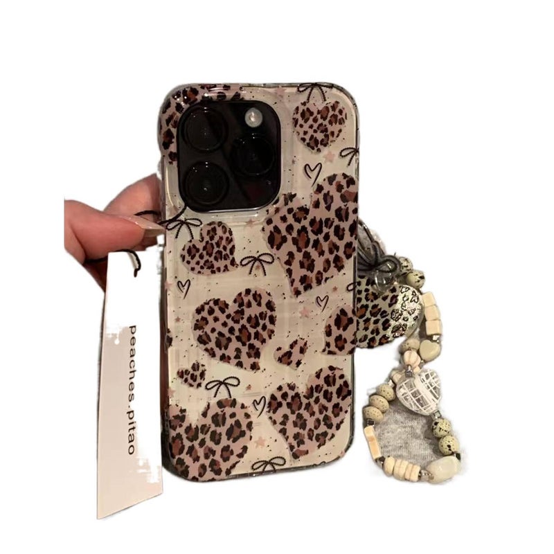 iPhone 14 Pro Max Cover Silicone Protective , for iPhone 14 14 Plus 14 Pro 14 Pro Max , , Leopard Print Bow , Bow Design - Image 1