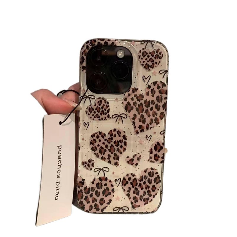 iPhone 14 Pro Max Cover Silicone Protective , for iPhone 14 14 Plus 14 Pro 14 Pro Max , , Leopard Print Bow , Bow Design - Image 4