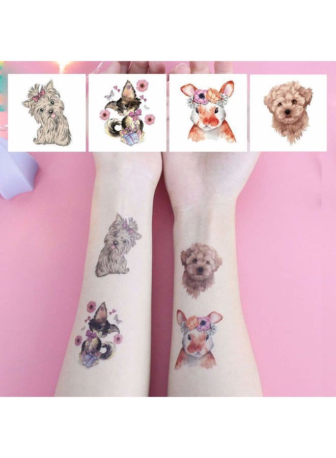 Ooopsiun 30 Pieces Animals Temporary Tattoos for Kids Women, Dogs Cats Waterproof Tattoos for Boys Girls - Image 5