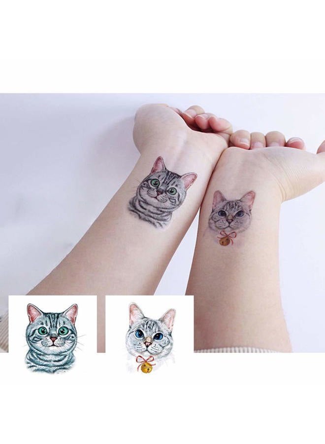 Ooopsiun 30 Pieces Animals Temporary Tattoos for Kids Women, Dogs Cats Waterproof Tattoos for Boys Girls - Image 4