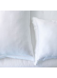 DANUBE HOME Serene 3 - Pieces Cotton King Duvet Cover Set Soft, Breathable, And Comfortable Bedding Elegant And Durable Duvet, Pillow Shams for a Luxurious Bedroom Makeover 220x230 cm, 50x75 cm - White  - Image 4