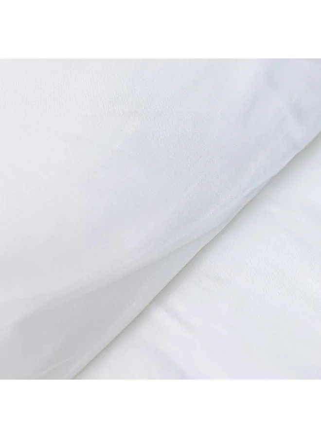دانوب هوم Serene 3 - Pieces Cotton King Duvet Cover Set Soft, Breathable, And Comfortable Bedding Elegant And Durable Duvet, Pillow Shams for a Luxurious Bedroom Makeover 220x230 cm, 50x75 cm - White