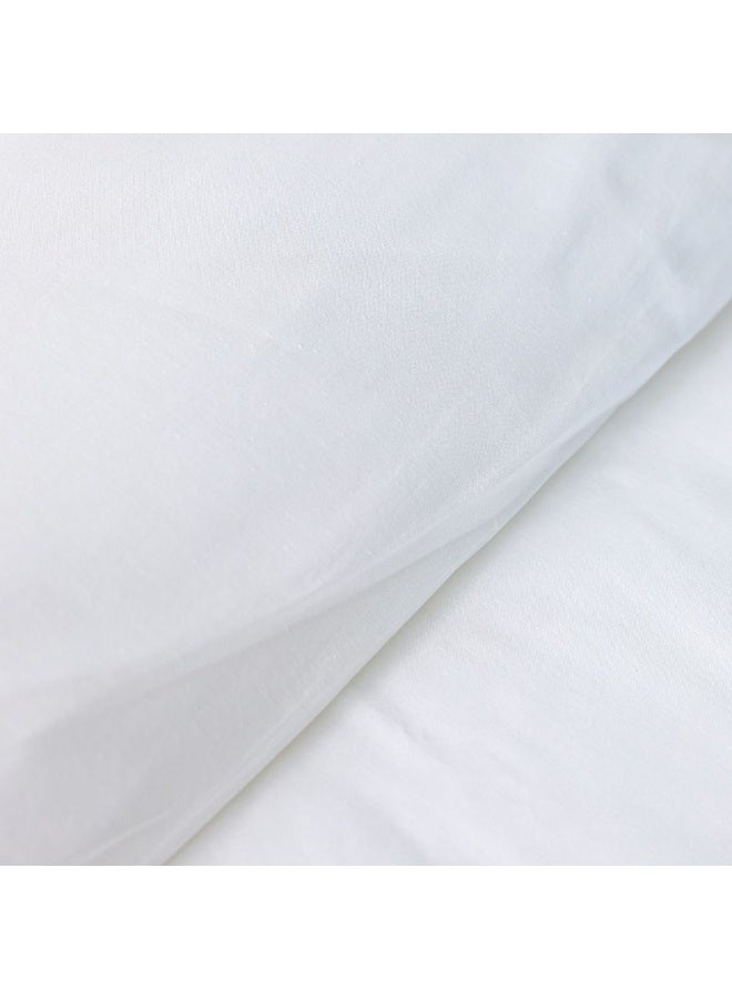 DANUBE HOME Serene 3 - Pieces Cotton King Duvet Cover Set Soft, Breathable, And Comfortable Bedding Elegant And Durable Duvet, Pillow Shams for a Luxurious Bedroom Makeover 220x230 cm, 50x75 cm - White - Image 5