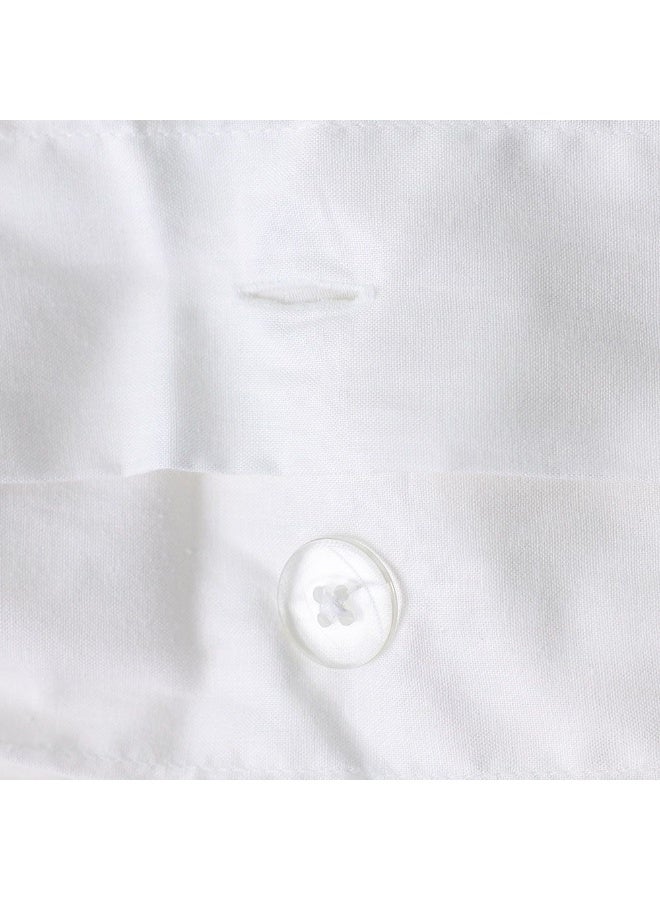 DANUBE HOME Serene 3 - Pieces Cotton King Duvet Cover Set Soft, Breathable, And Comfortable Bedding Elegant And Durable Duvet, Pillow Shams for a Luxurious Bedroom Makeover 220x230 cm, 50x75 cm - White - Image 3