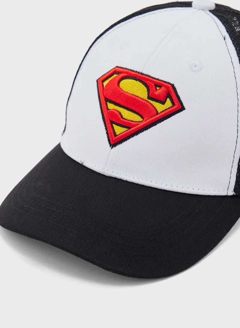 SP Characters Superman Print Curved Peak Cap
