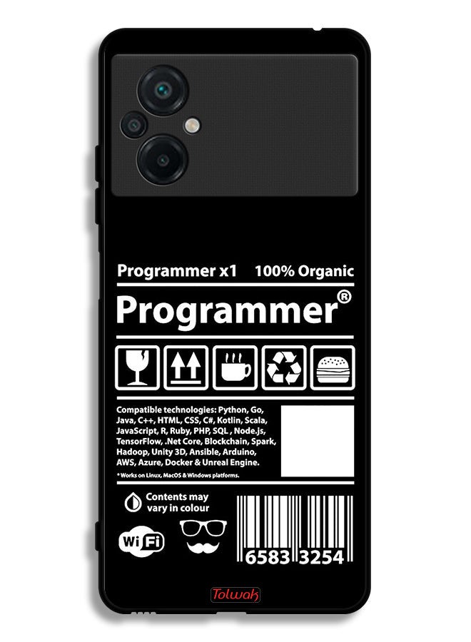 Tolwak Xiaomi Poco M5 4G Protective Case Cover Programmer Sticker - Image 2