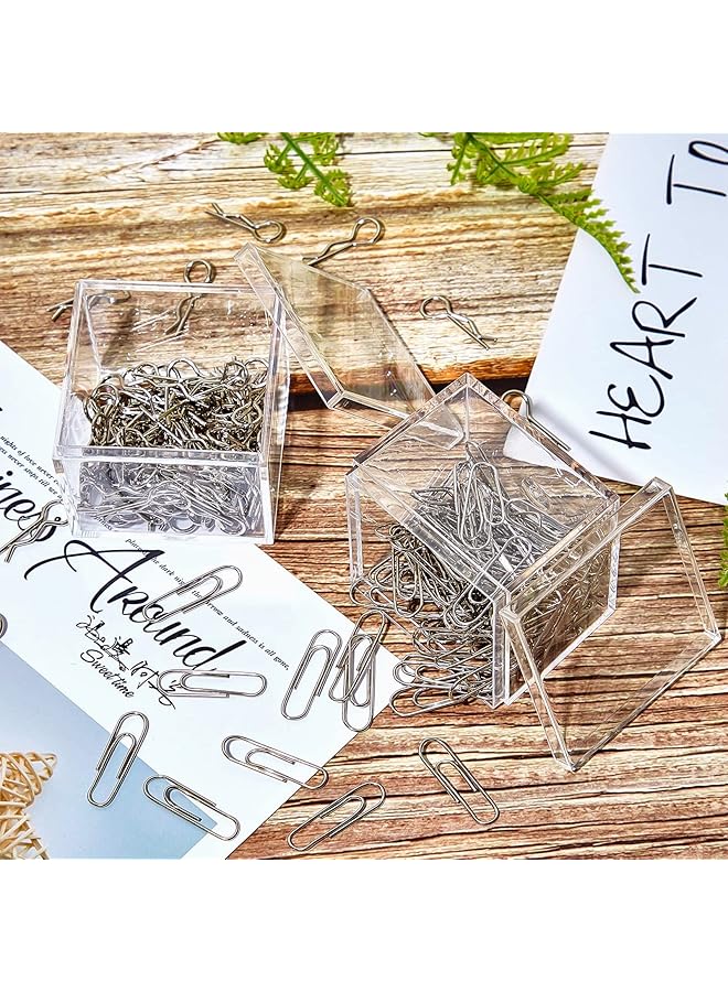 إيروريكس 8 قطع من البلاستيك الشفاف الأكريليكي المربع صندوق تخزين صغير حاويات مربعة صغيرة مع أغطية صندوق تخزين الحلوى للحبوب الحلوى والمجوهرات الصغيرة 2.2 × 2.2 × 1.8 بوصة - Image 3