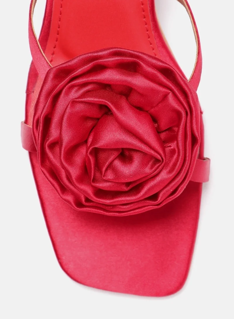 ZORIWORLD Red MUSE Satin Red Heels for Women 3 Inch Slim Heel for Casual & Party for Women | Best Price UAE