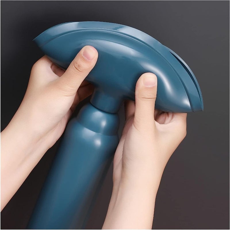 Meetzone مكبس مرحاض بلاستيكي عالي الضغط، مزيل انسداد الأحواض، منظف المجاري، جهاز تفريغ المجاري عالي الضغط، مسدس مكبس المرحاض للمرحاض الغربي (1 قطعة/ألوان متعددة)، 10 سم، 10 سم - Image 4