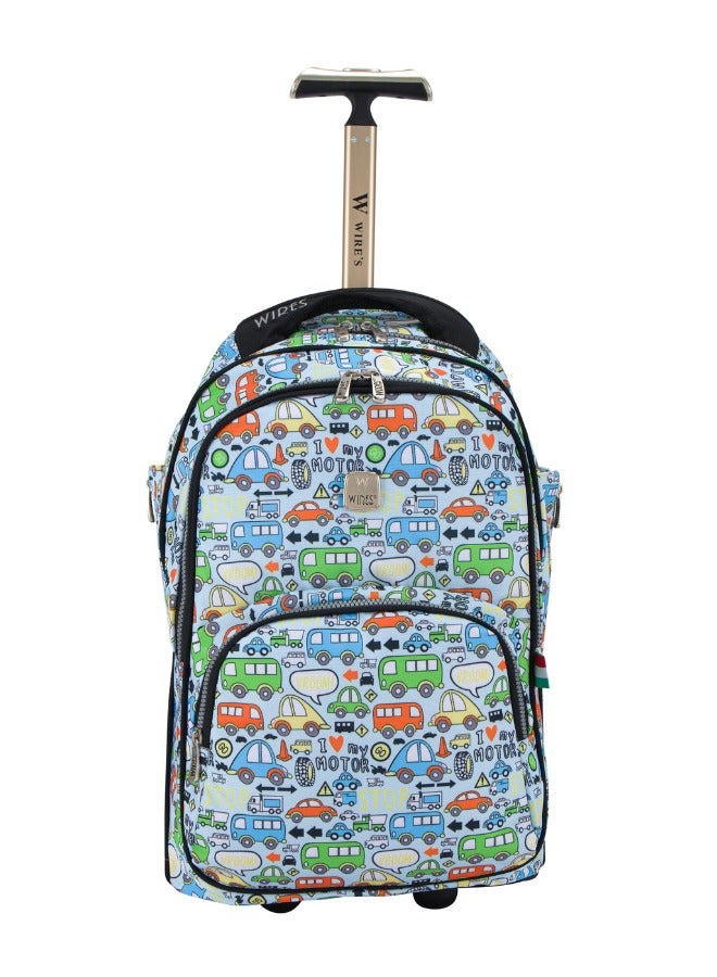Wires 3 Piece Kids School Trolley Bag laptop compartment 2 Wheels With Lunch bag u0026 Pencil Case - Image 5