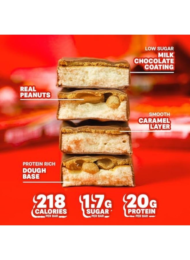 Laperva Peanut Protein Bar with Peanut Chocolate Caramel -60gm , Box of 12 Bars - Image 3