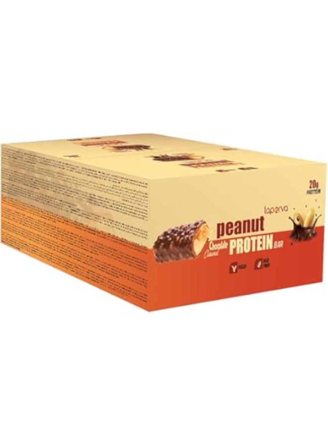 Laperva Peanut Protein Bar with Peanut Chocolate Caramel -60gm , Box of 12 Bars - Image 4
