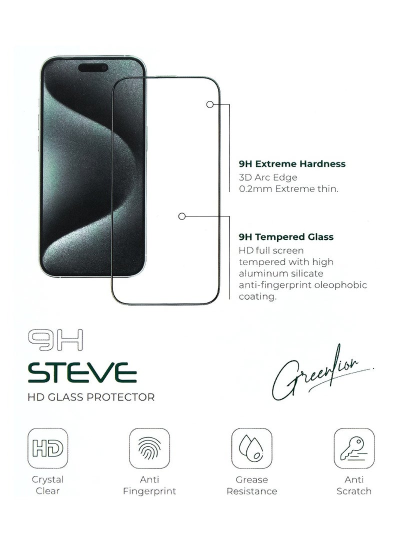 GREEN LION iPhone 12 Pro (6.1 inches) Screen Protector with 9H Steve Strong HD Glass Green Lion - Clear  - Image 4