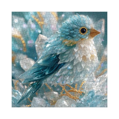 IdeaBazar 3D Crystal Bird Puzzles for Adults 1000 Pieces Art Cute Gem Animal Fun Jigsaw Puzzles Challenging Beautiful Wildlife Jewel Blue Puzzle - Image 5