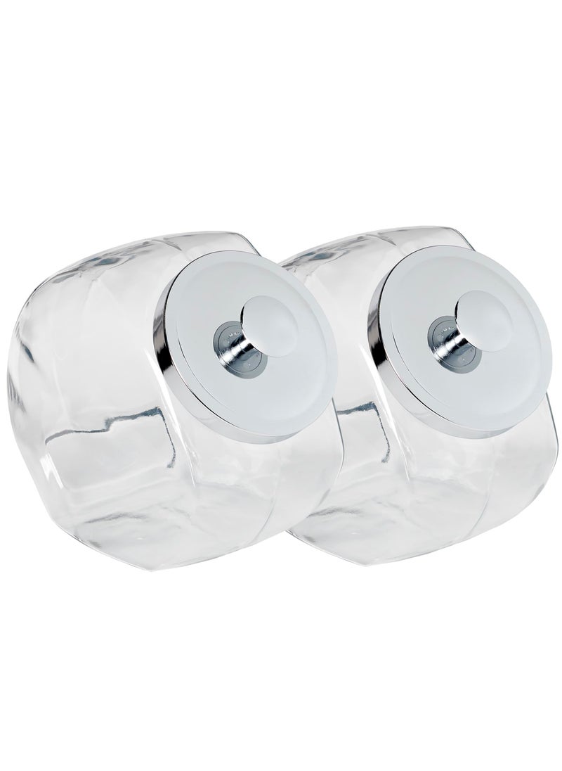 Anchor Hocking Anchor Hocking Penny Candy Jar 1 Gallon Glass Jar with Lid Set of 2 Jars 