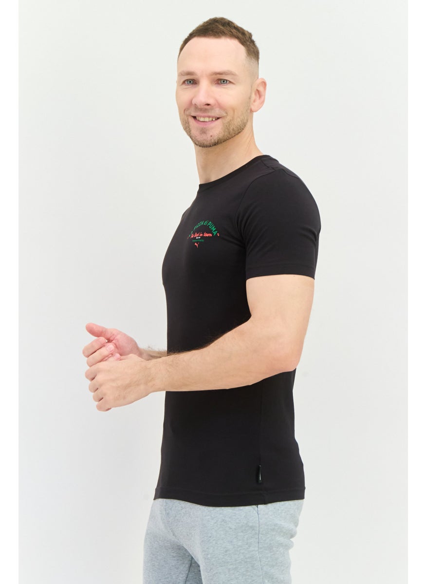 PUMA Men Sportwear Fit Short Sleeves Outdoor T-Shirt, Black  - Image 2