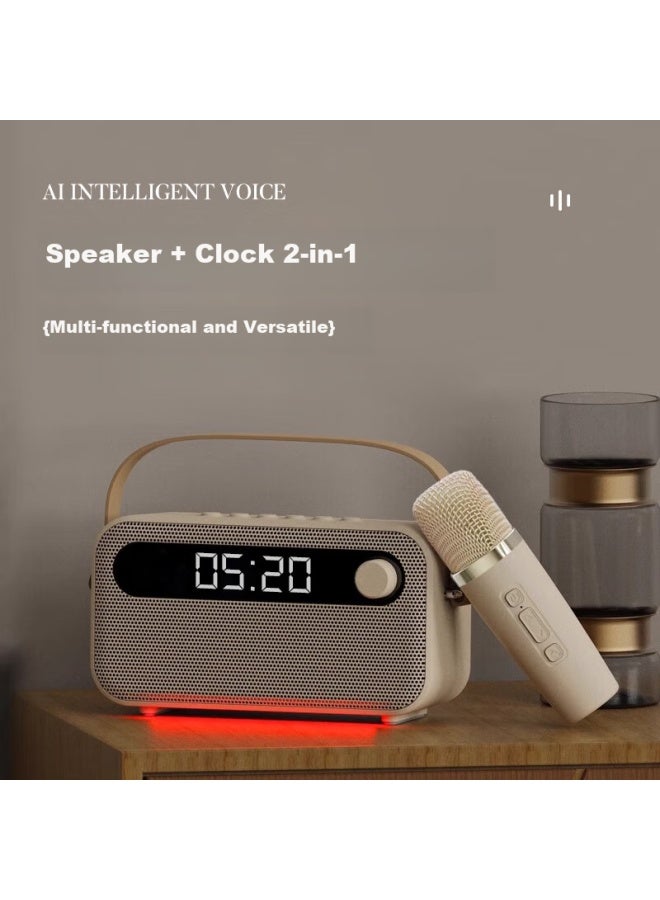 Ten Thousand Fires Wanhuo Children's Karaoke Microphone Speaker All-in Home Ktv Sound System Set, Singing Device With Microphone, Small Speaker, Karaoke Machine For Home Use, Outdoor Portable Bluetooth Speaker - Image 4