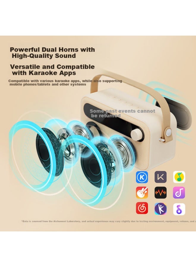 Ten Thousand Fires Wanhuo Children's Karaoke Microphone Speaker All-in Home Ktv Sound System Set, Singing Device With Microphone, Small Speaker, Karaoke Machine For Home Use, Outdoor Portable Bluetooth Speaker - Image 2