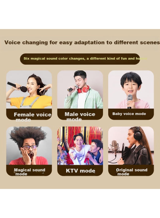 Ten Thousand Fires Wanhuo Children's Karaoke Microphone Speaker All-in Home Ktv Sound System Set, Singing Device With Microphone, Small Speaker, Karaoke Machine For Home Use, Outdoor Portable Bluetooth Speaker - Image 5