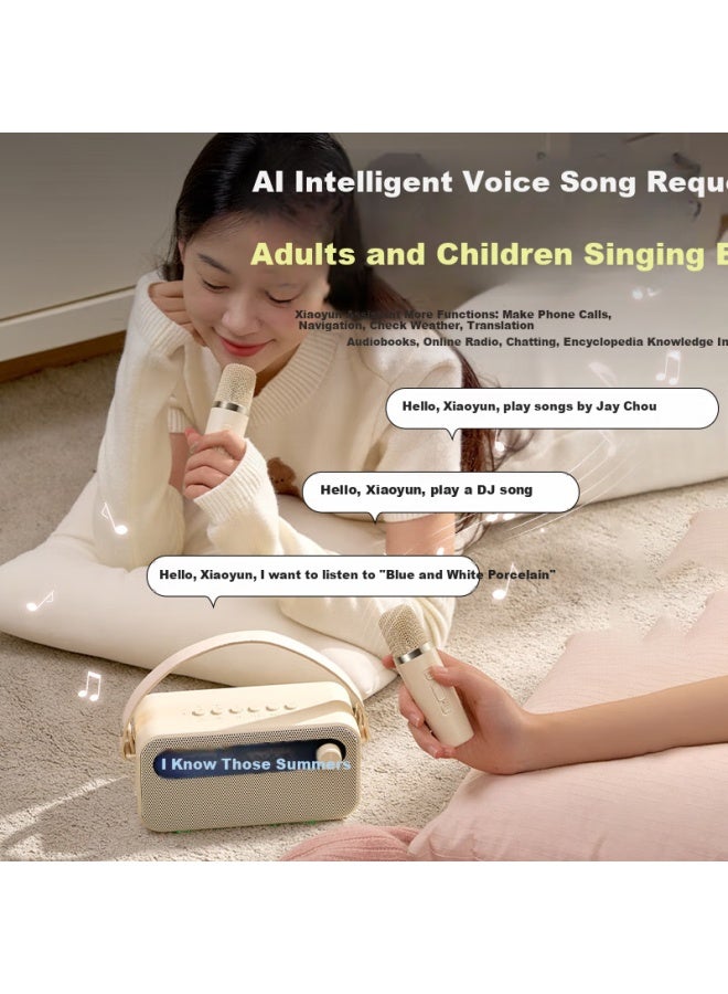 Ten Thousand Fires Wanhuo Children's Karaoke Microphone Speaker All-in Home Ktv Sound System Set, Singing Device With Microphone, Small Speaker, Karaoke Machine For Home Use, Outdoor Portable Bluetooth Speaker - Image 1